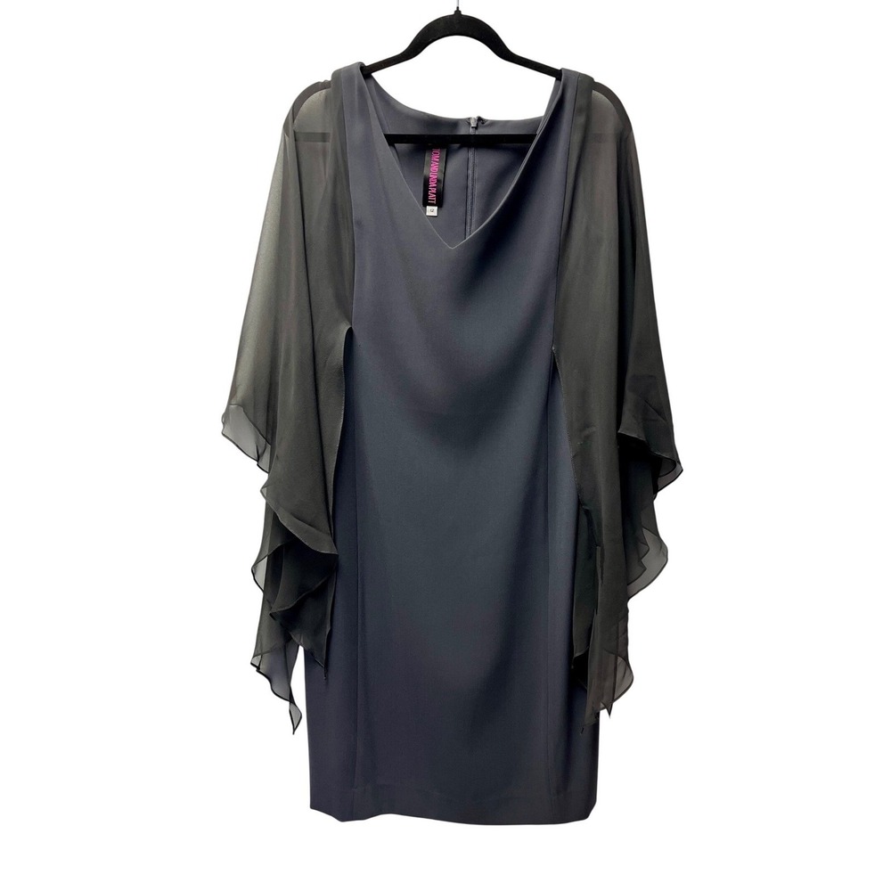 Tom and Linda Platt Dress 12 Gray Whimsy Goth Formal Wedding Modern  Cocktail